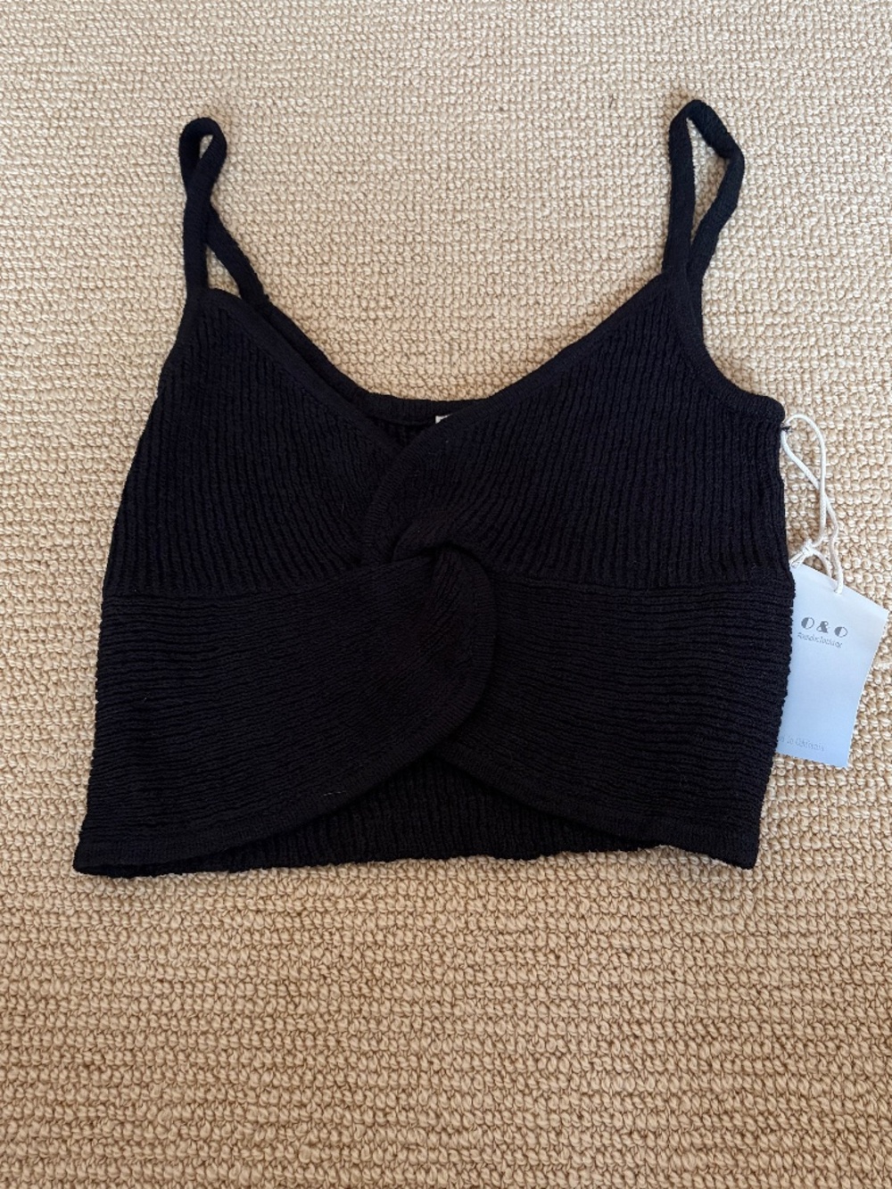 Women's O&O Clothing Sweater Crop Tank, Size Medium NWT